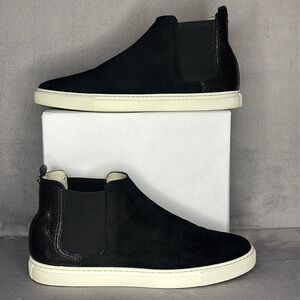 Lanvin Black Suede Chelsea Sneaker Boots 41 EU 8 US Made in Italy